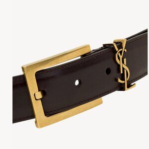 YSL Vitellino Crista Spiced Apple Belt